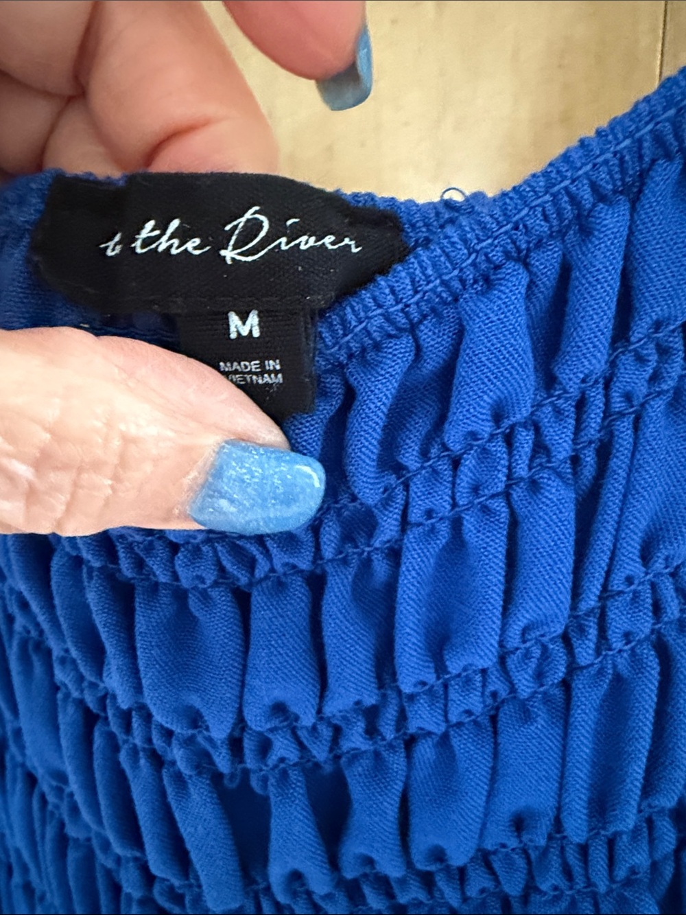 Blue Ruffled Strap Maxi Dress - Picture 4 of 5